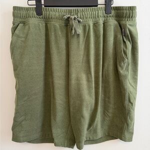 Jachs Olive Green Drawstring Athletic Shorts